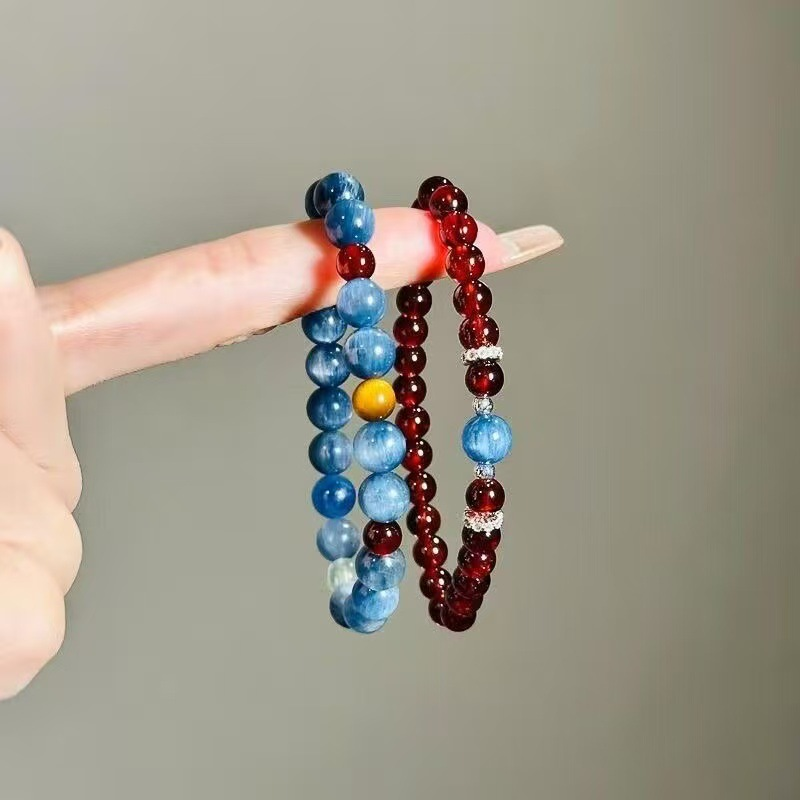 Yoga Fitness Tracker - Bracciale di perle di granato e