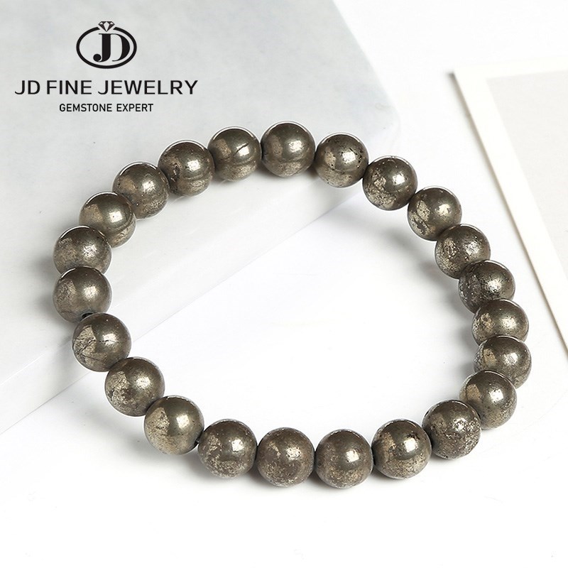 Yoga Fitness Tracker - JD Natural Pyrite Bead bracciali donna