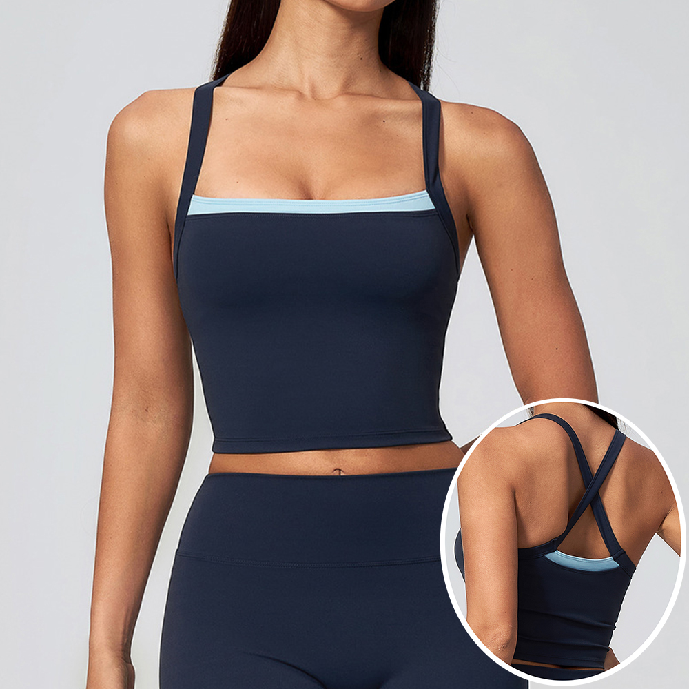 Yoga Blocks - Top Sportivo da Donna con Spalline
