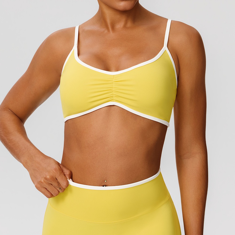 Yoga Blocks - Reggiseno sportivo traspirante da donna, reggiseno