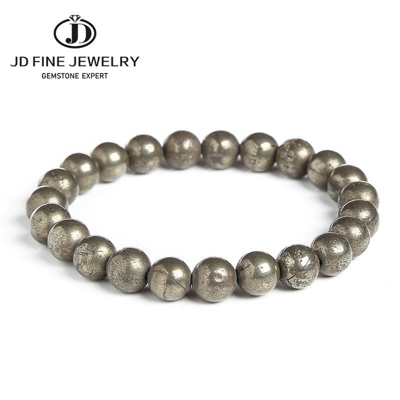 Yoga Fitness Tracker - Bracciali con Perline di Pirite Naturale