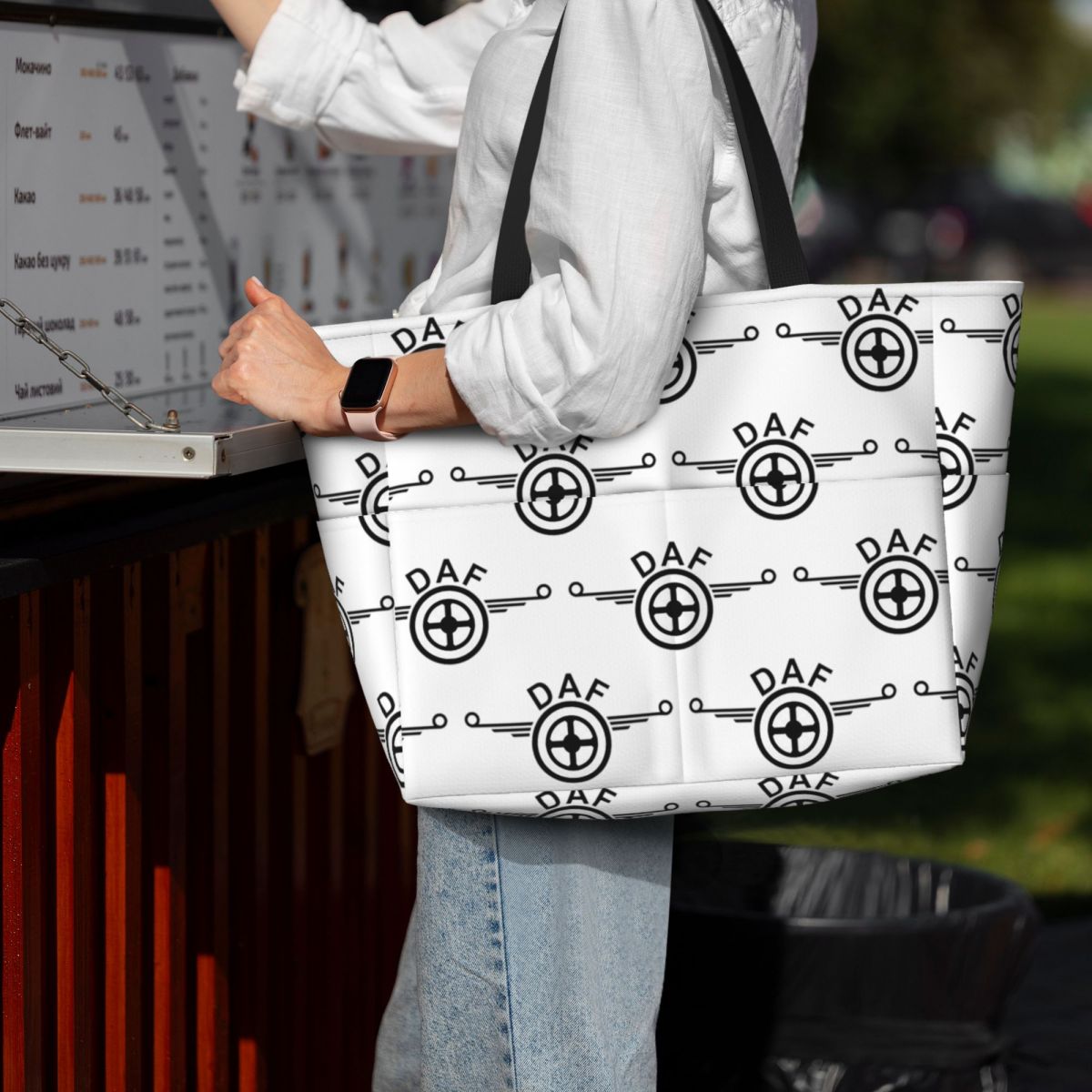 Borsa da spiaggia con logo Daf - Yoga Fitness Logo Design recensione e prezzo
